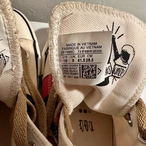 Converse HI Top "Girl's Unite" Women's Sneakers - SZ 10 - Picture 5 of 5